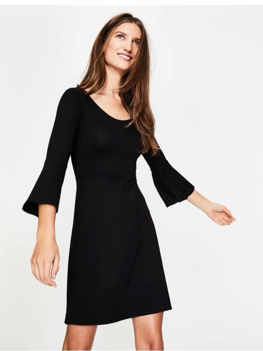 Boden Miriam Jersey Tunic Dress Black Size 18 Long